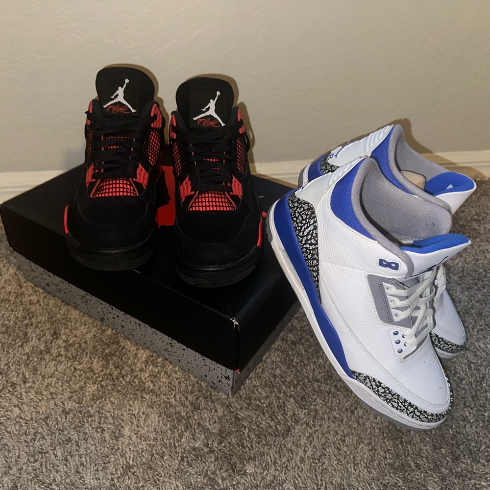Jordan Athletic Shoes - Black and Red, White and Blue